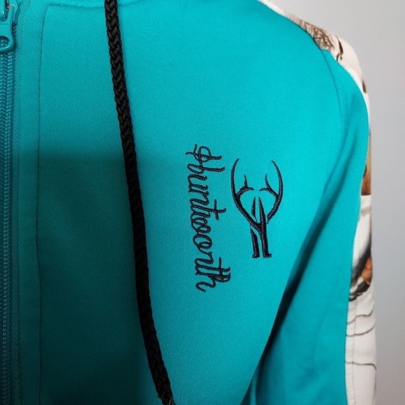 Huntworth 1/4 Zip Hoodie Blue/White Camo Size: Small - Picture 7 of 14